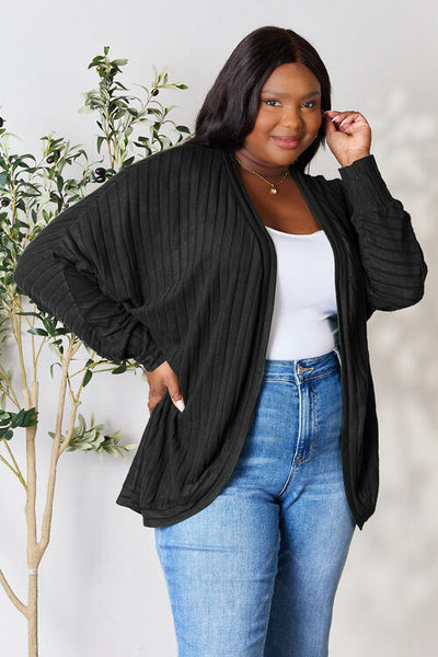Basics Ribbed Cocoon Open Front Cardigan in Mutliple Colors  Southern Soul Collectives
