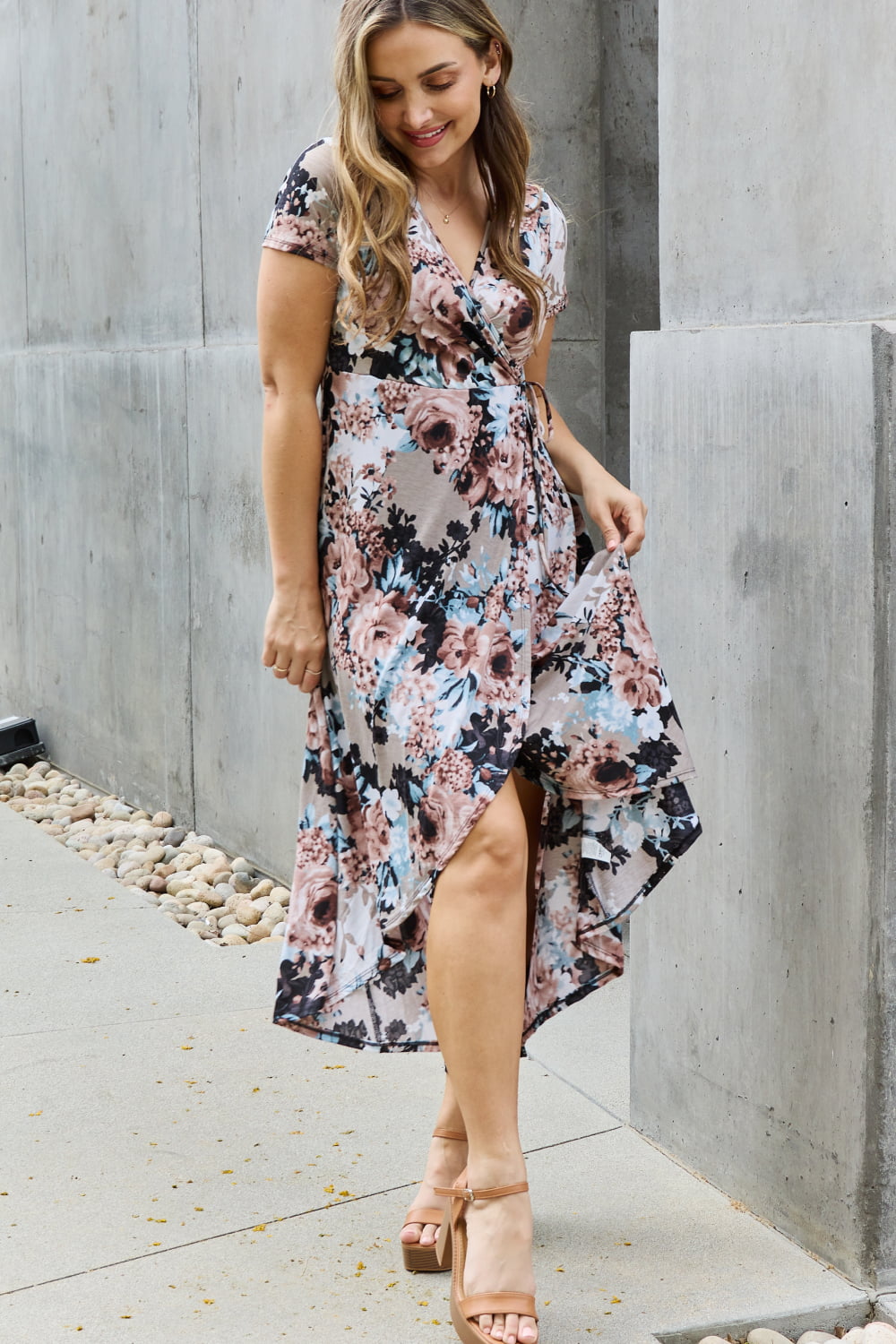 Give Me Roses Floral Wrap Maxi Dress  Southern Soul Collectives 