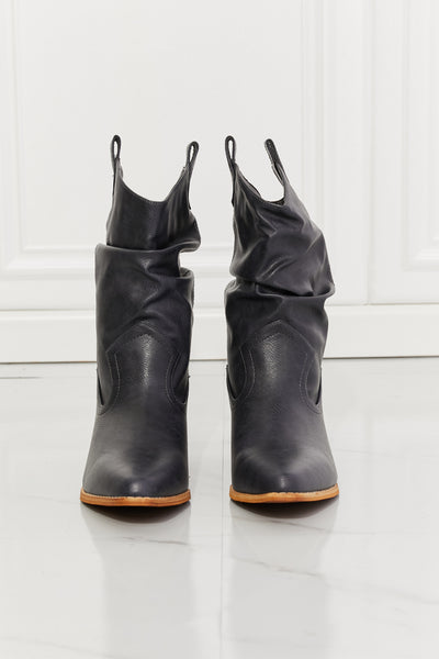 Better in Texas Scrunch Cowboy Boots in Navy - Southern Soul Collectives