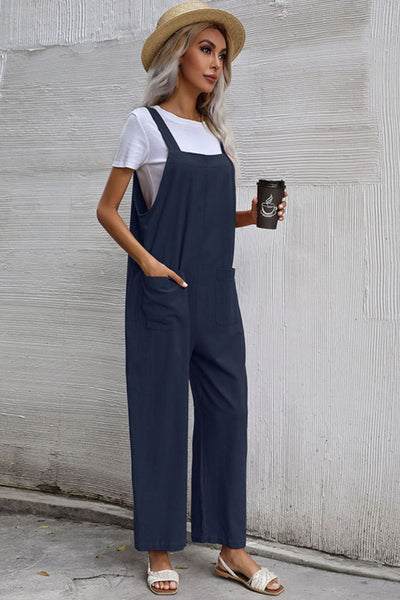 Wide Leg Overalls with Front Pockets  Southern Soul Collectives 