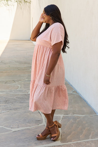 HEYSON Spring Baby Full Size Kimono Sleeve Midi Dress in Peach  Southern Soul Collectives 