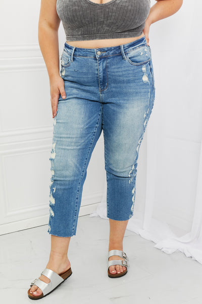 Judy Blue Laila Full Size Straight Leg Distressed Jeans  Southern Soul Collectives 
