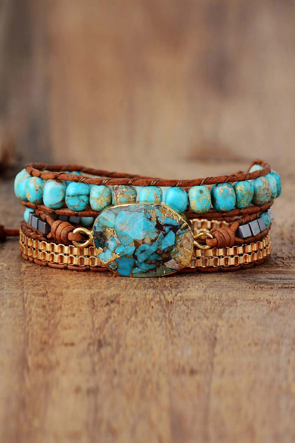 Handmade Natural Stone Copper Bracelet  Southern Soul Collectives 