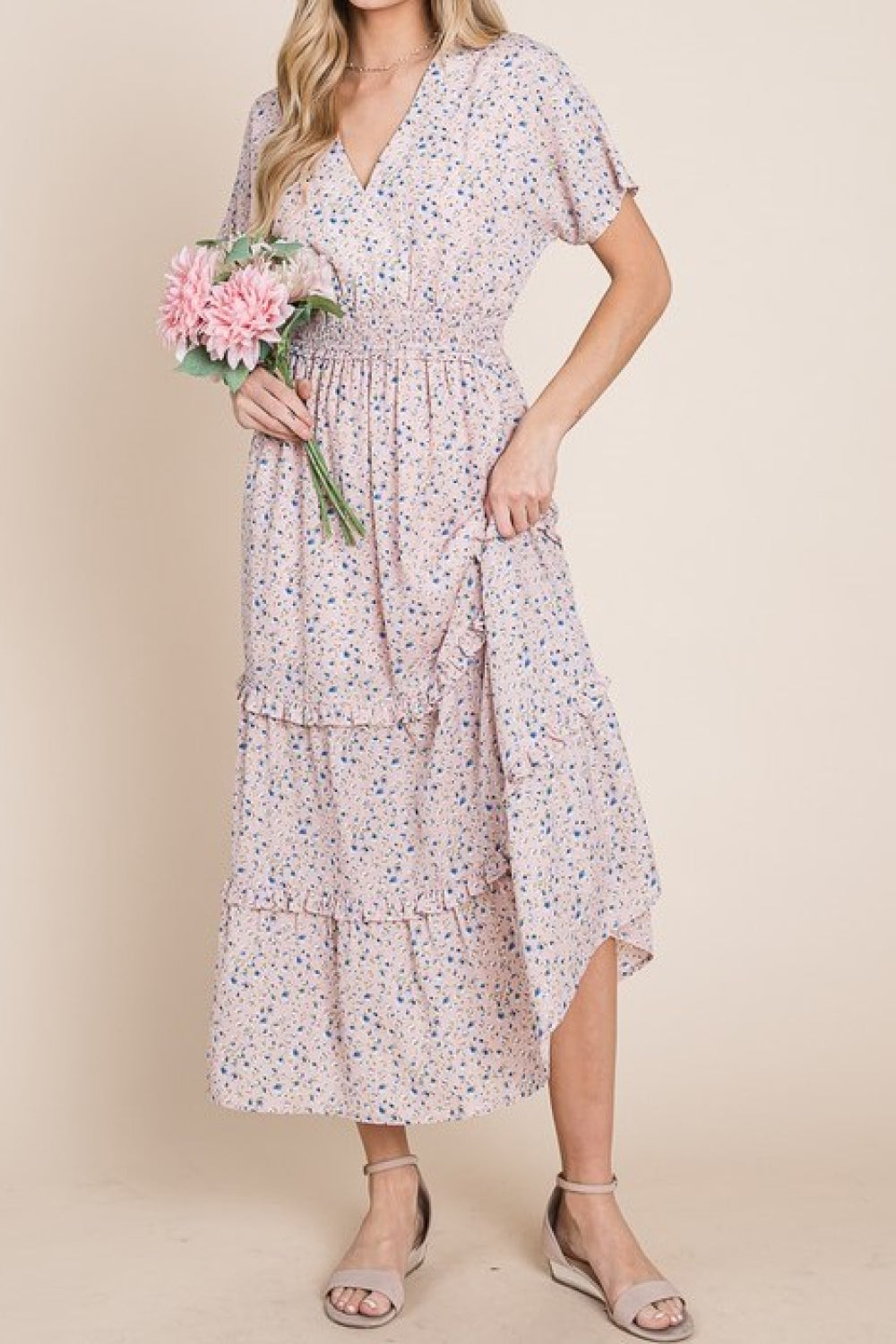 Sweet Talk Kimono Sleeve Maxi Dress in Blush Pink  Southern Soul Collectives 