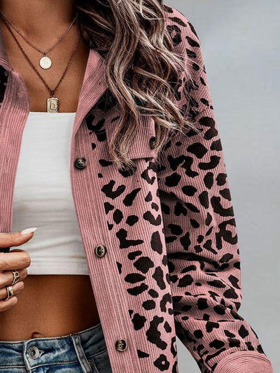Full Size Leopard Buttoned Jacket  Southern Soul Collectives 