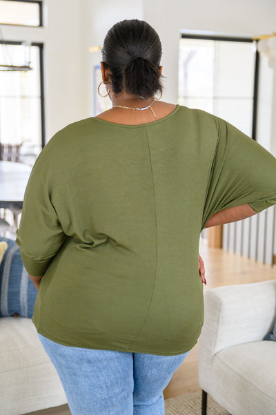 A Day Together Long Sleeve Top in Olive Womens Southern Soul Collectives 