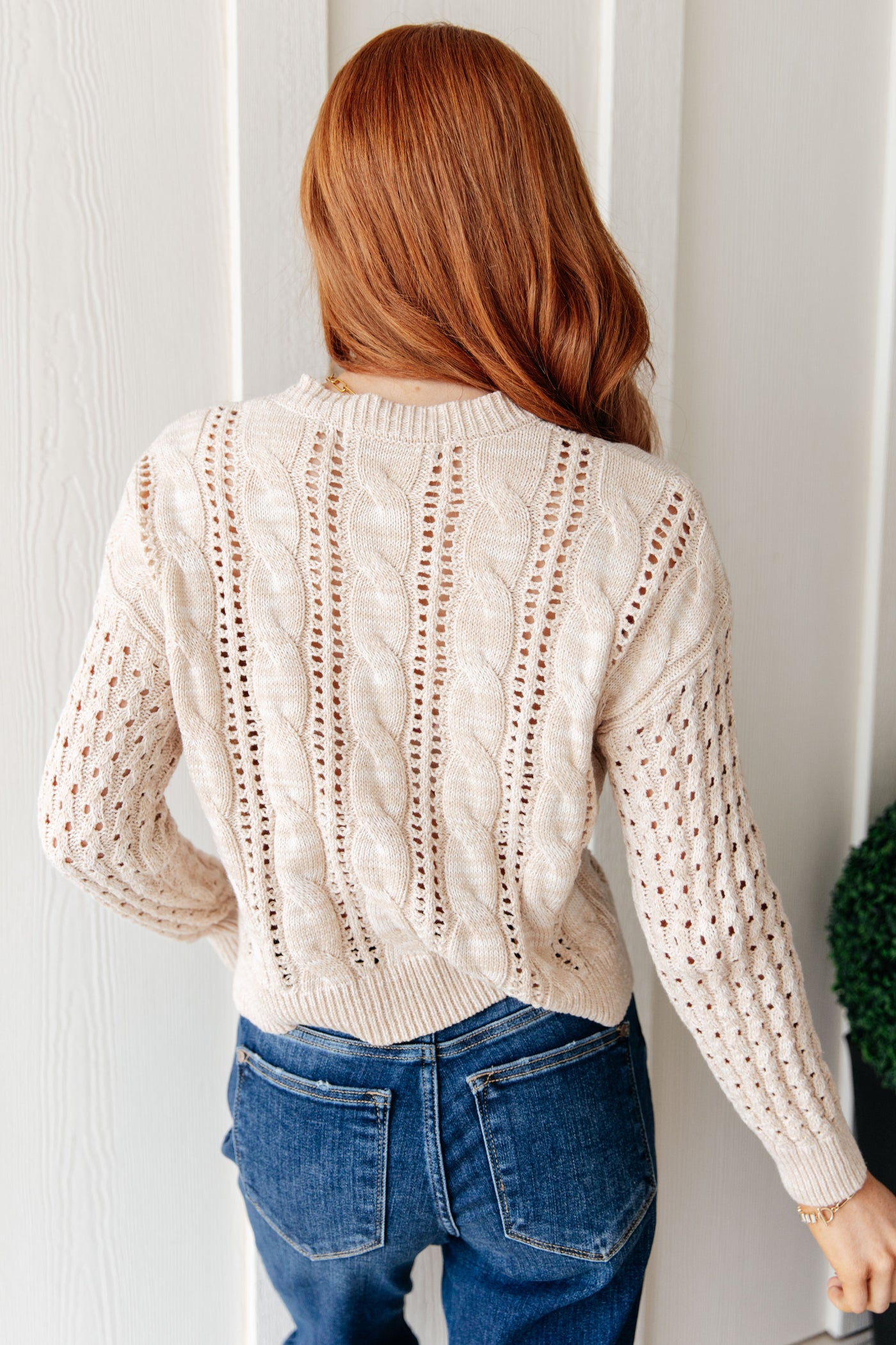 A Note of Thanks Cable Knit Sweater Tops Southern Soul Collectives
