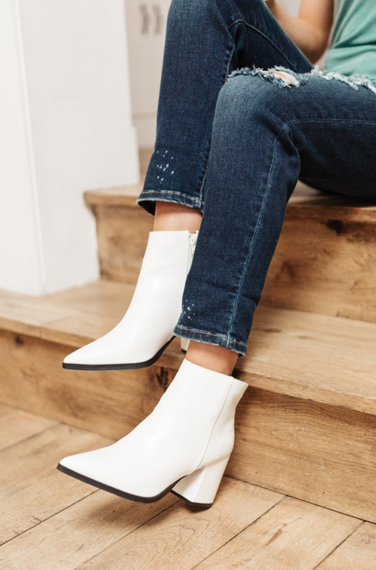 Amari Ankle Boots in White Womens Southern Soul Collectives 