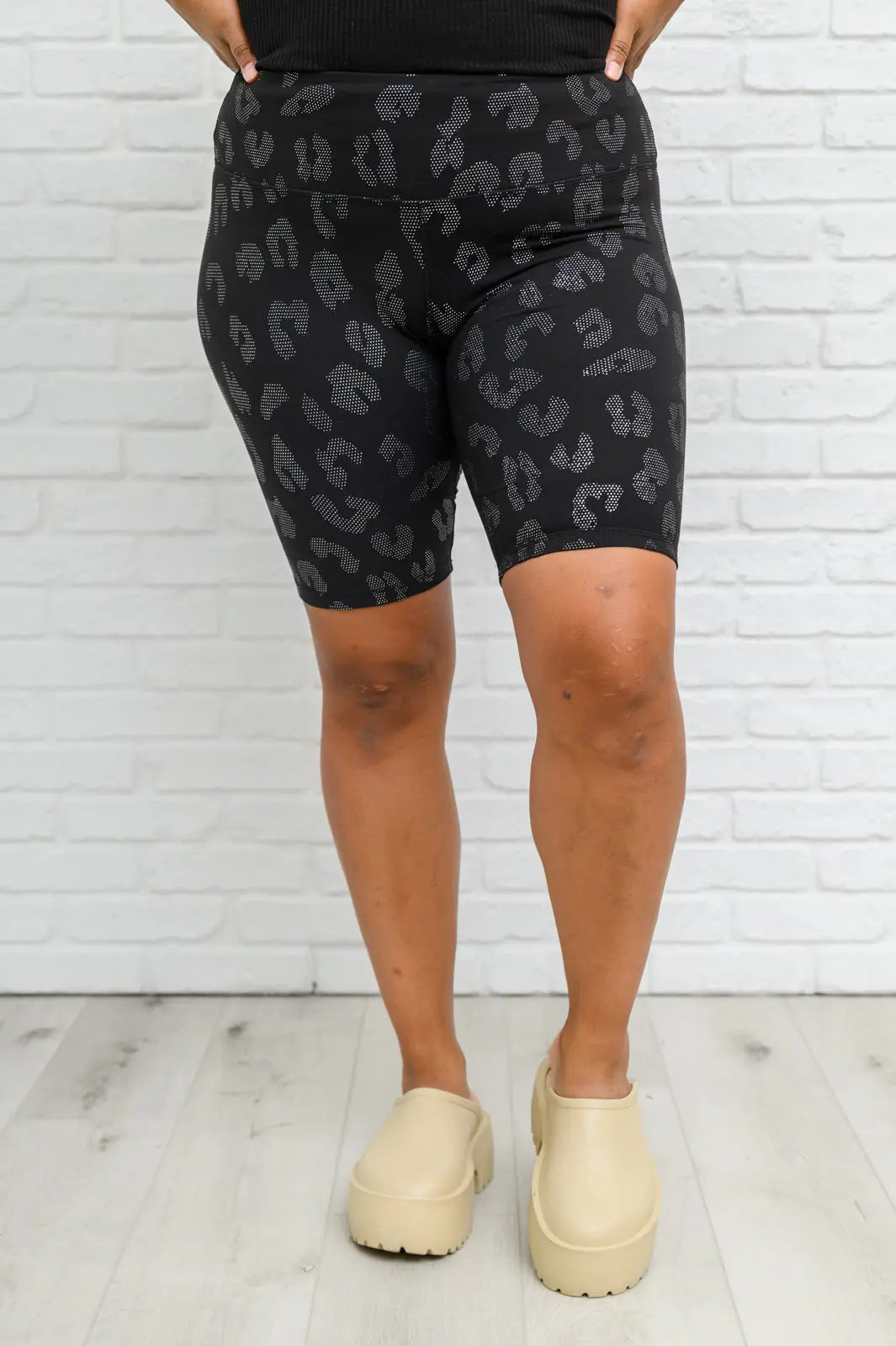 Animal Print Biker Shorts In Black Womens Southern Soul Collectives 