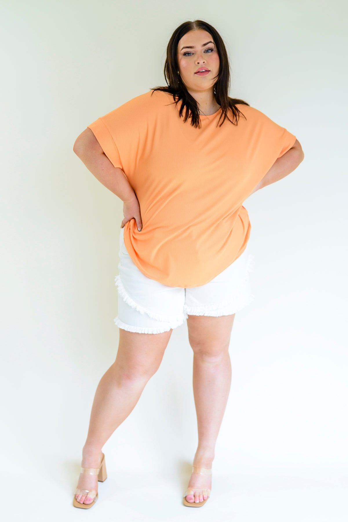 Back At It Twisted Back Top in Orange Womens Southern Soul Collectives 