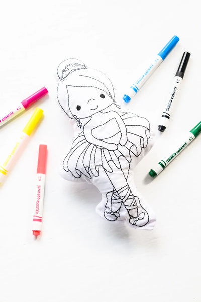 Ballerina Doodle Coloring Activity Doll Womens Southern Soul Collectives 