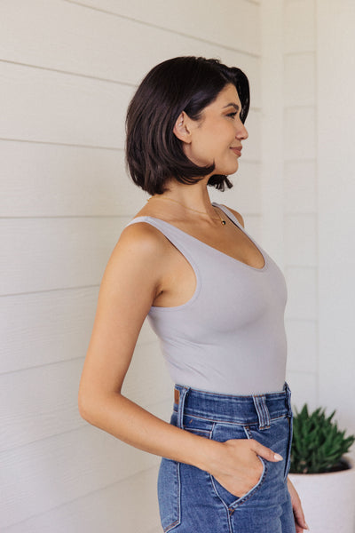 The Basics Bodysuit in Grey Womens Southern Soul Collectives 