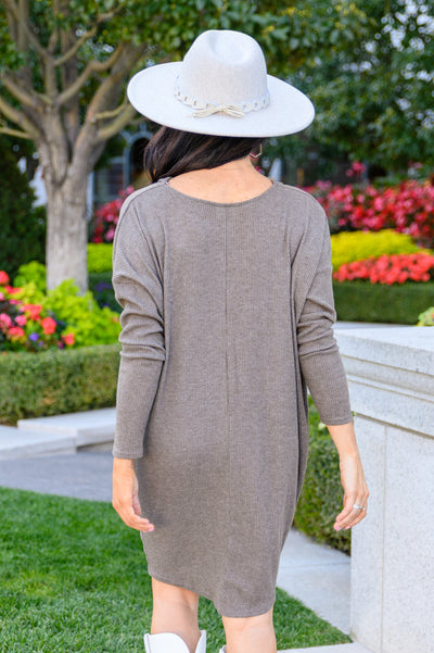 Be True Cowl Neck Knit Mini Dress In Cocoa Womens Southern Soul Collectives 