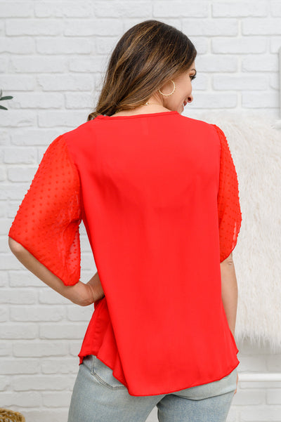 Best Of My Love Short Sleeve Blouse In Red Womens Southern Soul Collectives 
