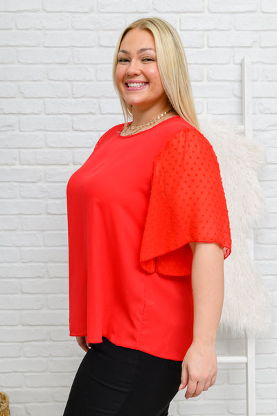 Best Of My Love Short Sleeve Blouse In Red Womens Southern Soul Collectives 