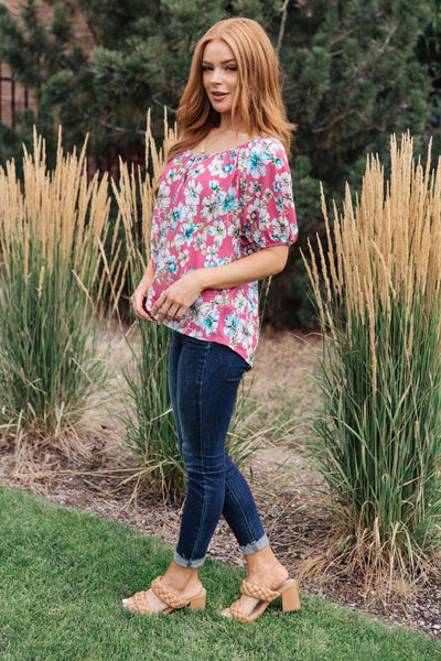 Bloom So Bright Floral Top Womens Southern Soul Collectives 