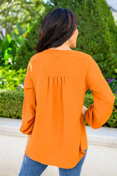Bop To The Top Puff Sleeve Blouse In Caramel Womens Southern Soul Collectives 