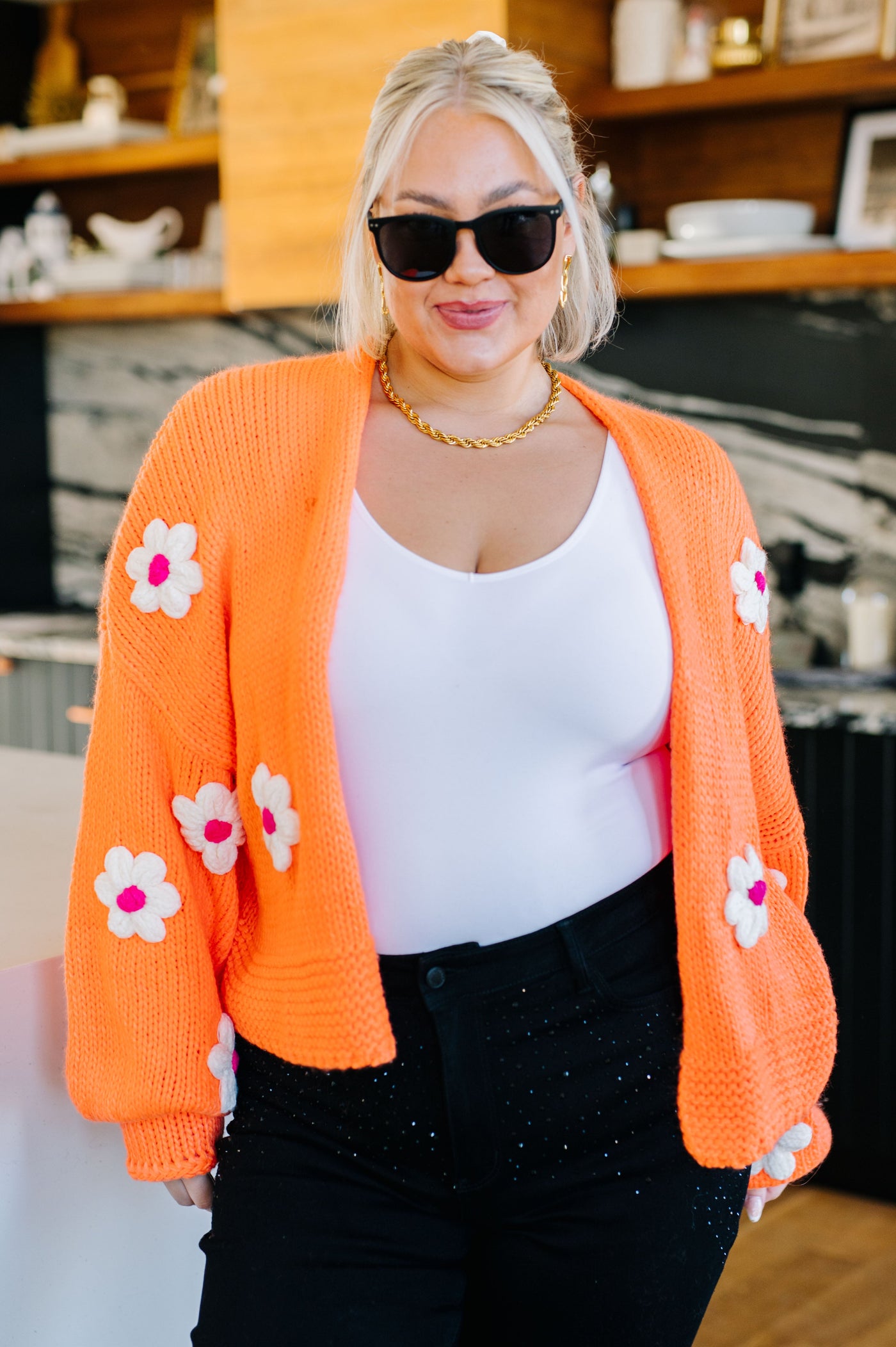 Bright Flower Child Floral Cardigan Womens Southern Soul Collectives