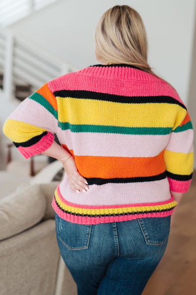 Bright Side Striped Sweater Womens Southern Soul Collectives 