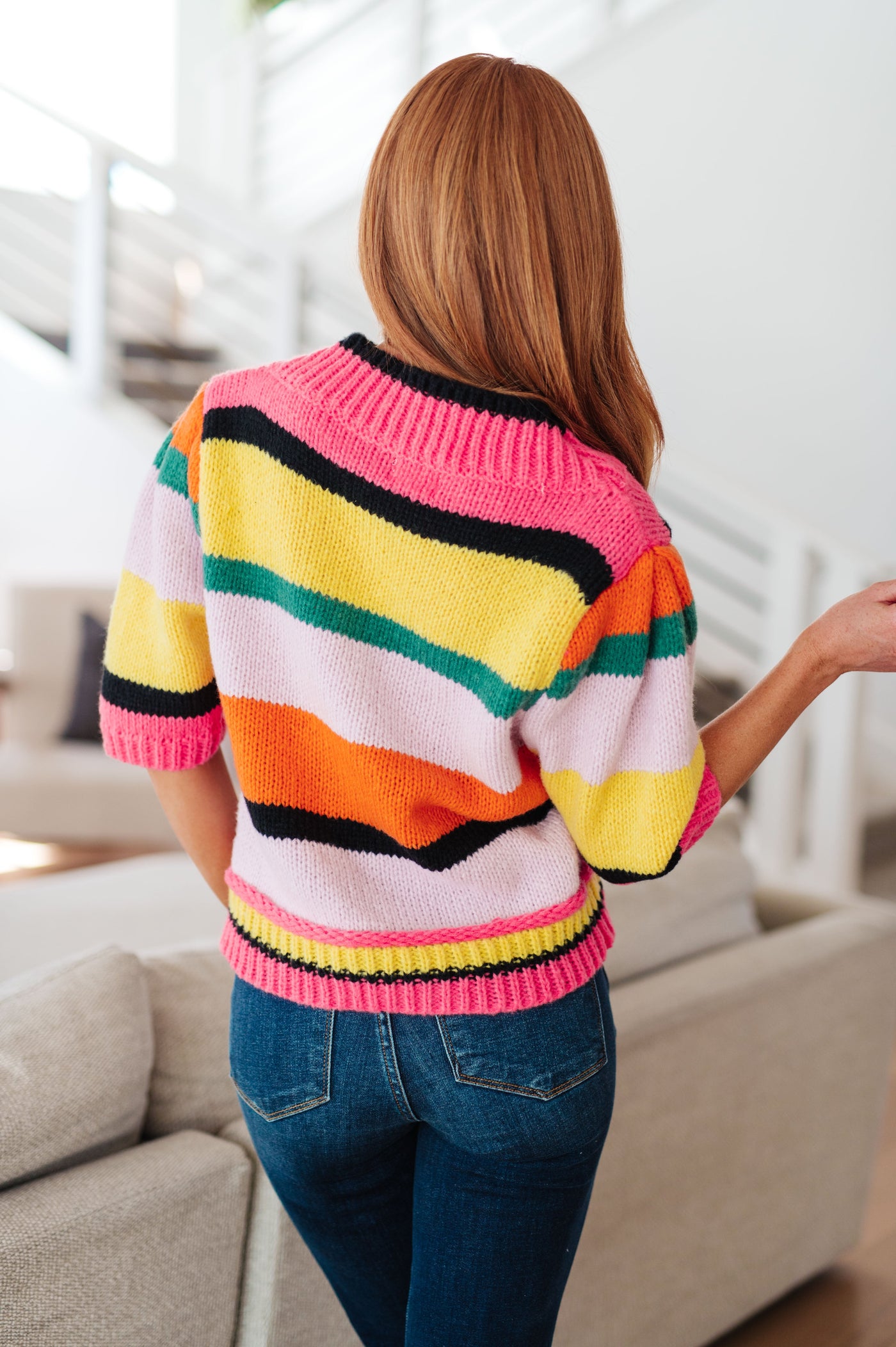 Bright Side Striped Sweater Womens Southern Soul Collectives 