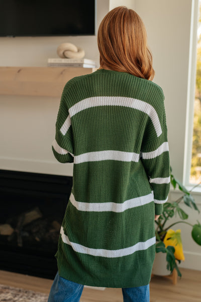 Brighter is Better Striped Cardigan in Green- 11/30/2023 Womens Southern Soul Collectives