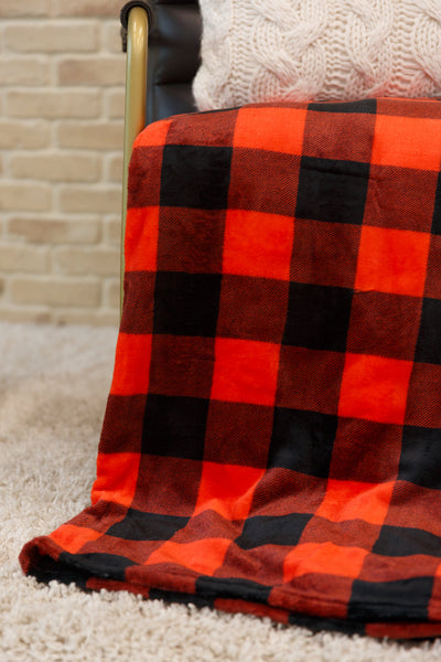 Buffalo Plaid Blanket In Red & Black Womens Southern Soul Collectives 