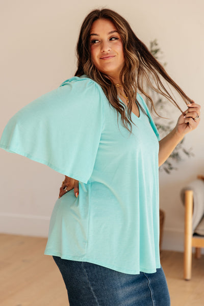Cali Blouse in Neon Blue Southern Soul Collectives