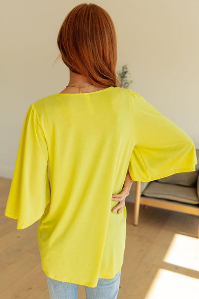 Cali Blouse in Neon Yellow Southern Soul Collectives