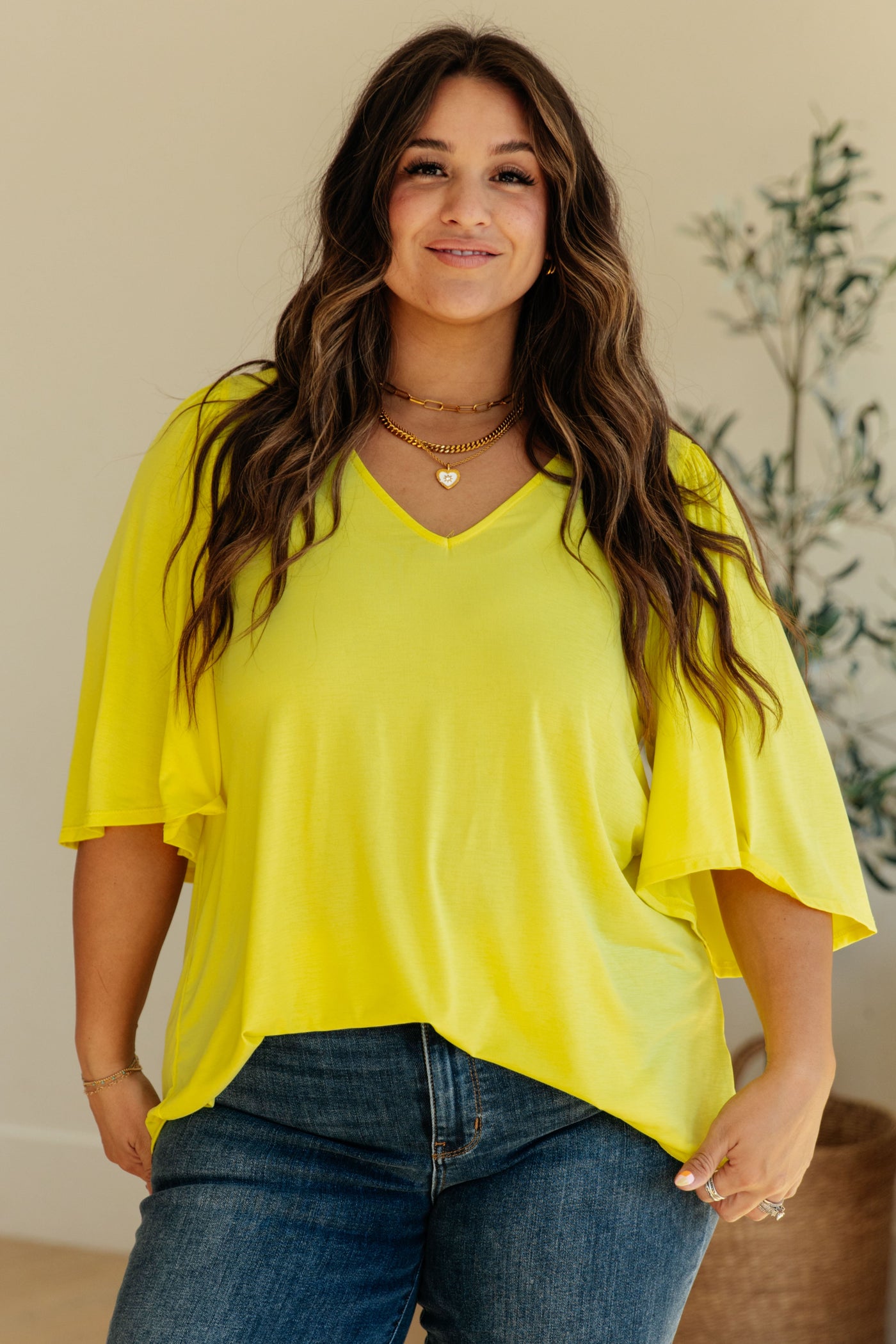 Cali Blouse in Neon Yellow Southern Soul Collectives