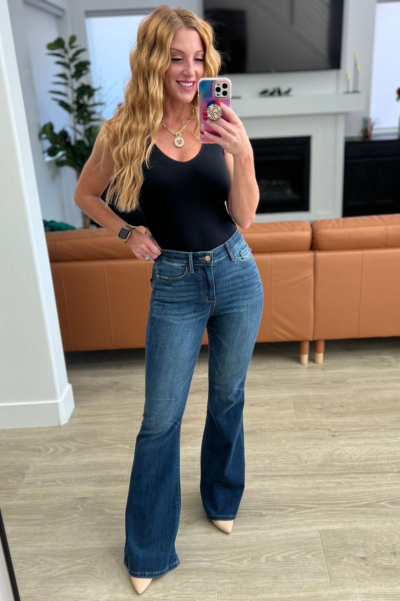 Judy Blue Cameron High Rise Classic Flare Jeans