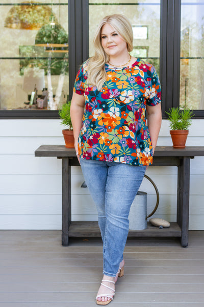 Can't Stop the Beat Floral Top Womens Southern Soul Collectives 