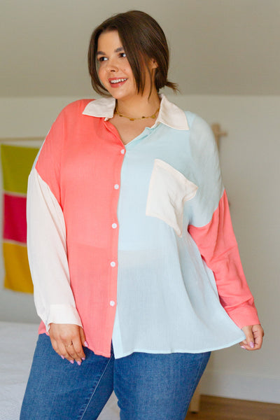 Capture The Day Two Toned Button Up Womens Southern Soul Collectives 