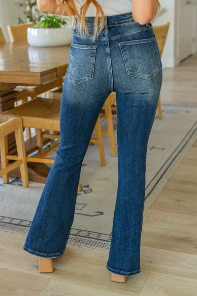 Carina High Rise Vintage Wash Flare Jeans Womens Southern Soul Collectives 
