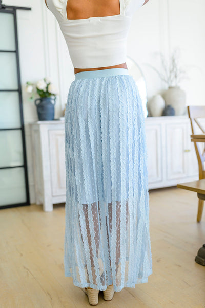 Cascading Ruffles Blue A-Line Skirt Womens Southern Soul Collectives 