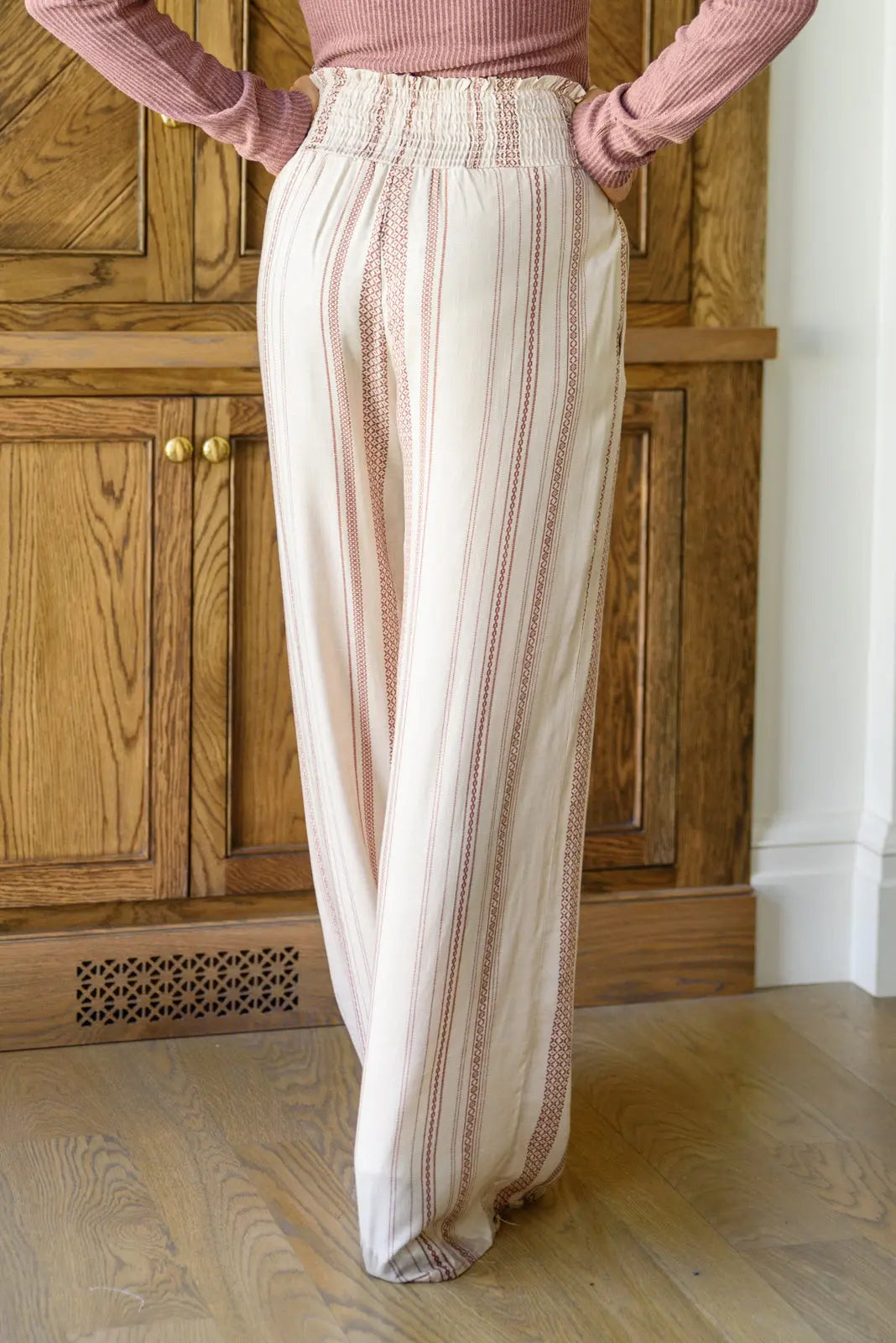 Casual Days Ahead Pink Striped Wide Leg Pants Womens Southern Soul Collectives 