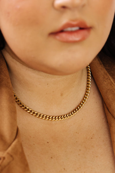 Chain Reaction Gold Plated Choker Womens Southern Soul Collectives 