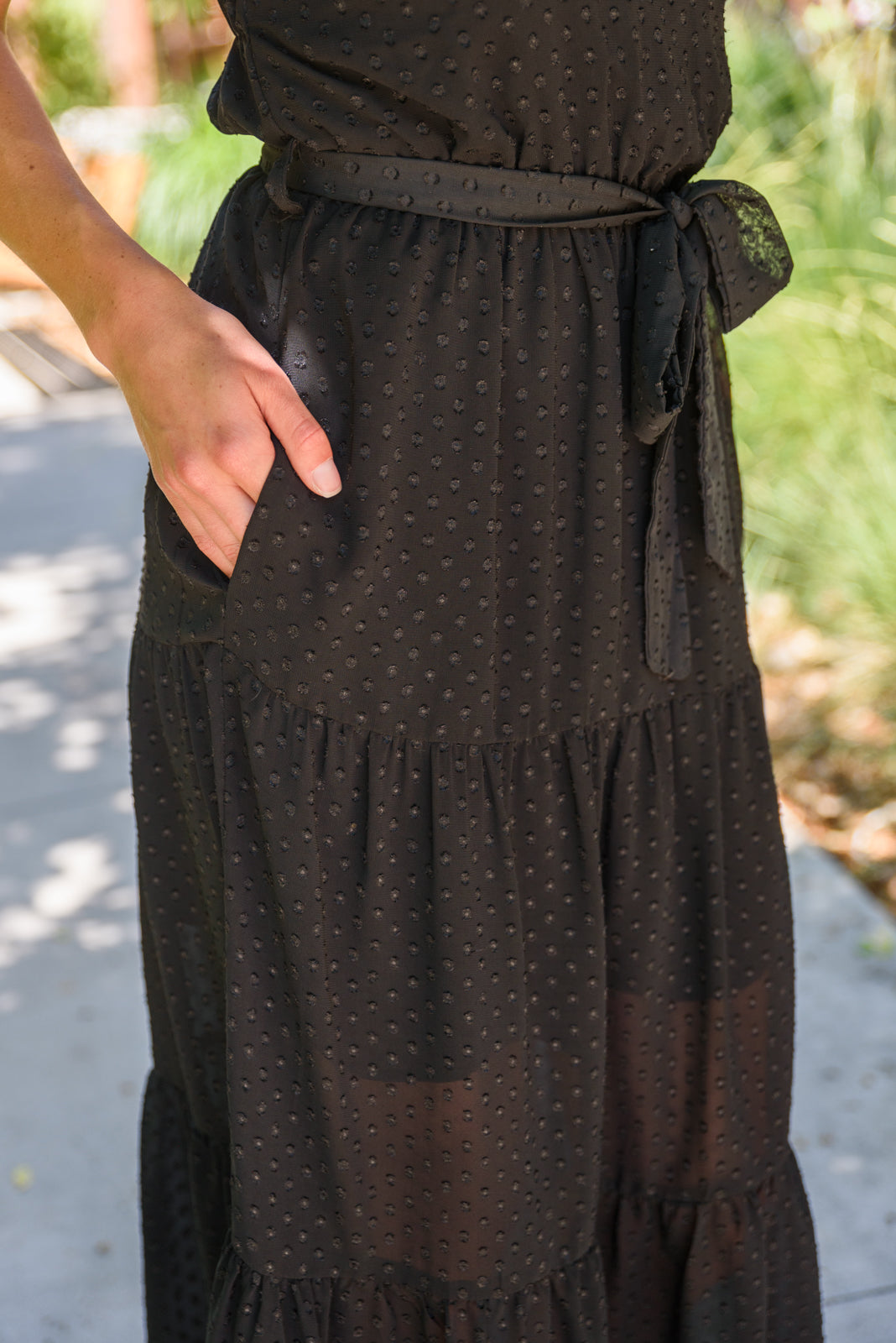 Check Mate Black Halter Neckline Tiered Skirt Maxi Dress Womens Southern Soul Collectives 