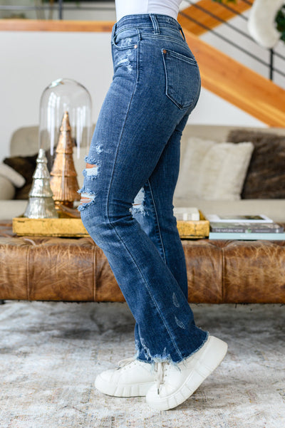Judy Blue Christine High Contrast Slim Bootcut Destroyed Jeans Womens Southern Soul Collectives