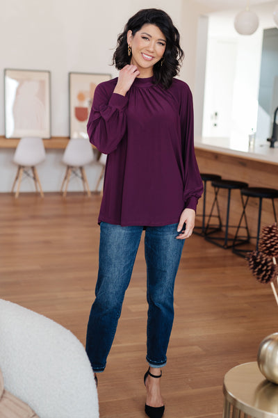Closing Time Mock Neck Blouse - Southern Soul Collectives