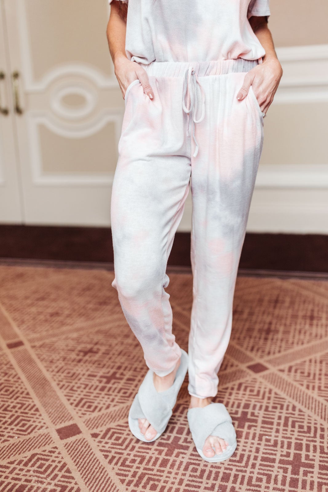 Cloud 9 Tie Dye Joggers in Peach Womens Southern Soul Collectives 