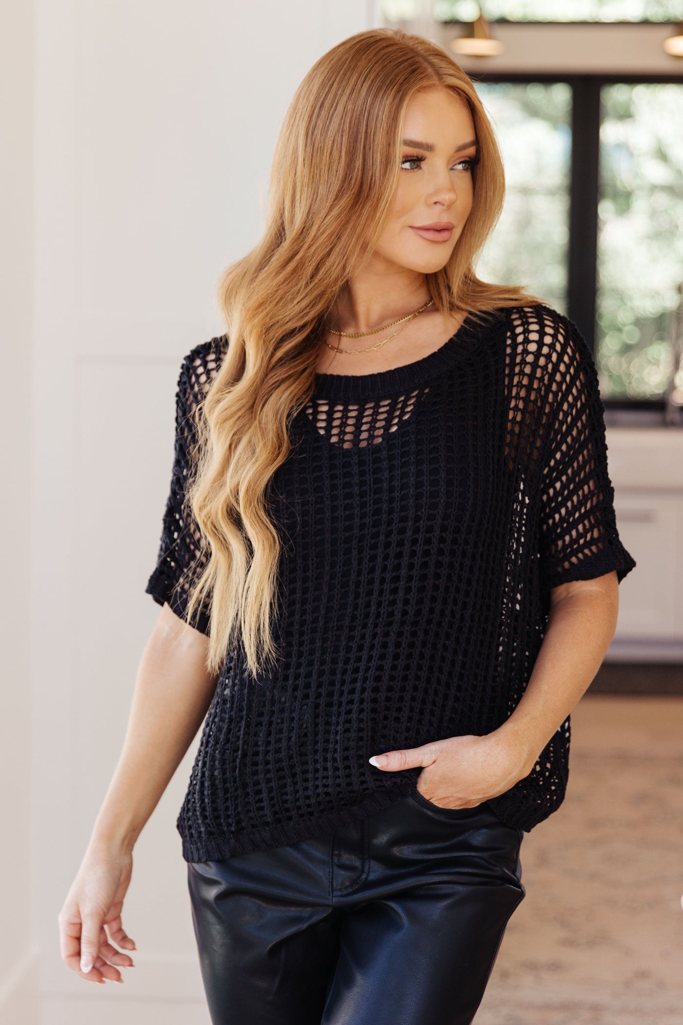 Coastal Dreams Fishnet Top in Black Womens Southern Soul Collectives 