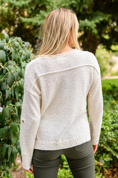 Cozy Zone Popcorn Thread Knit Sweater In Cream Womens Southern Soul Collectives 