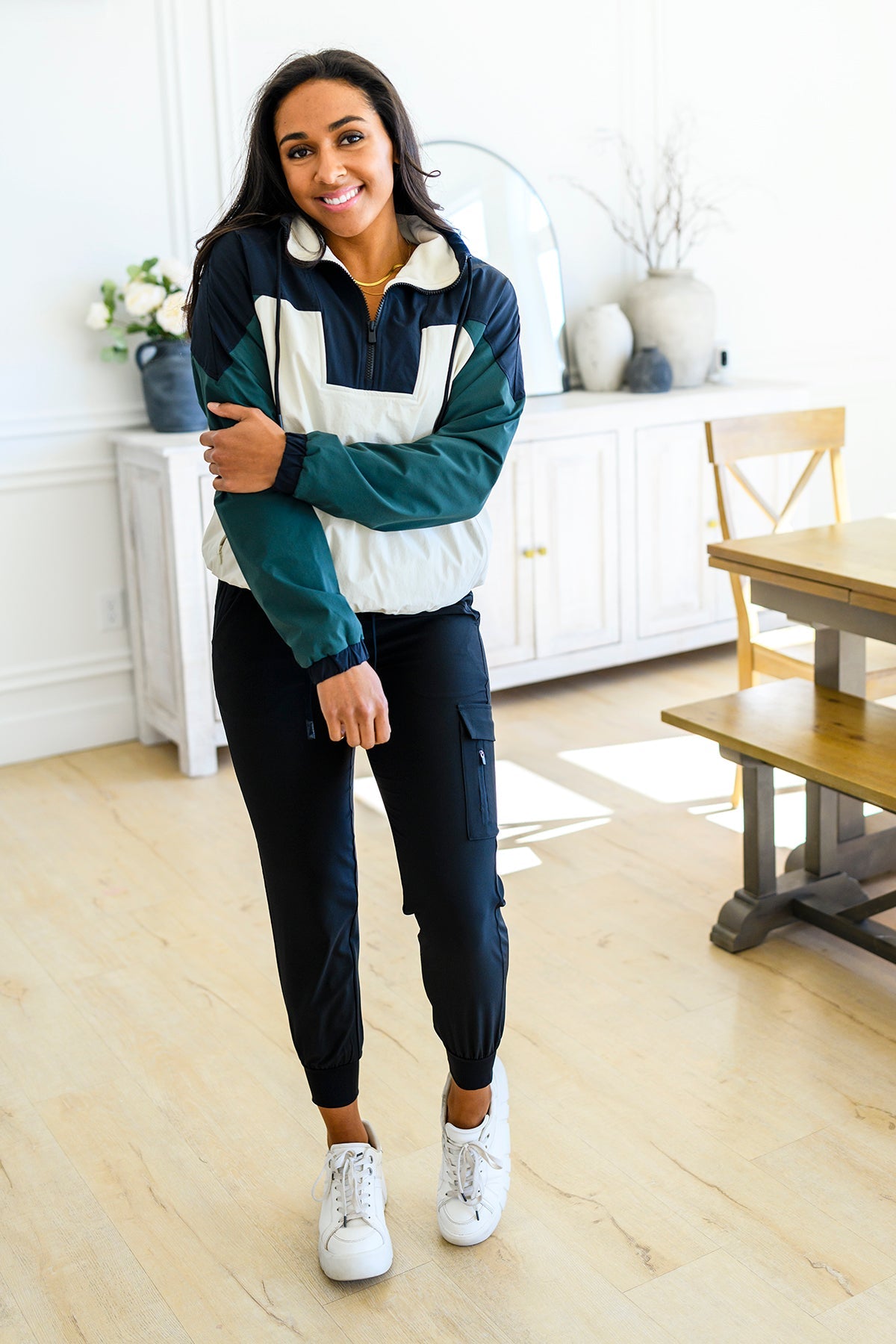 Dash Color Block 1/4 Zip Pullover Womens Southern Soul Collectives 