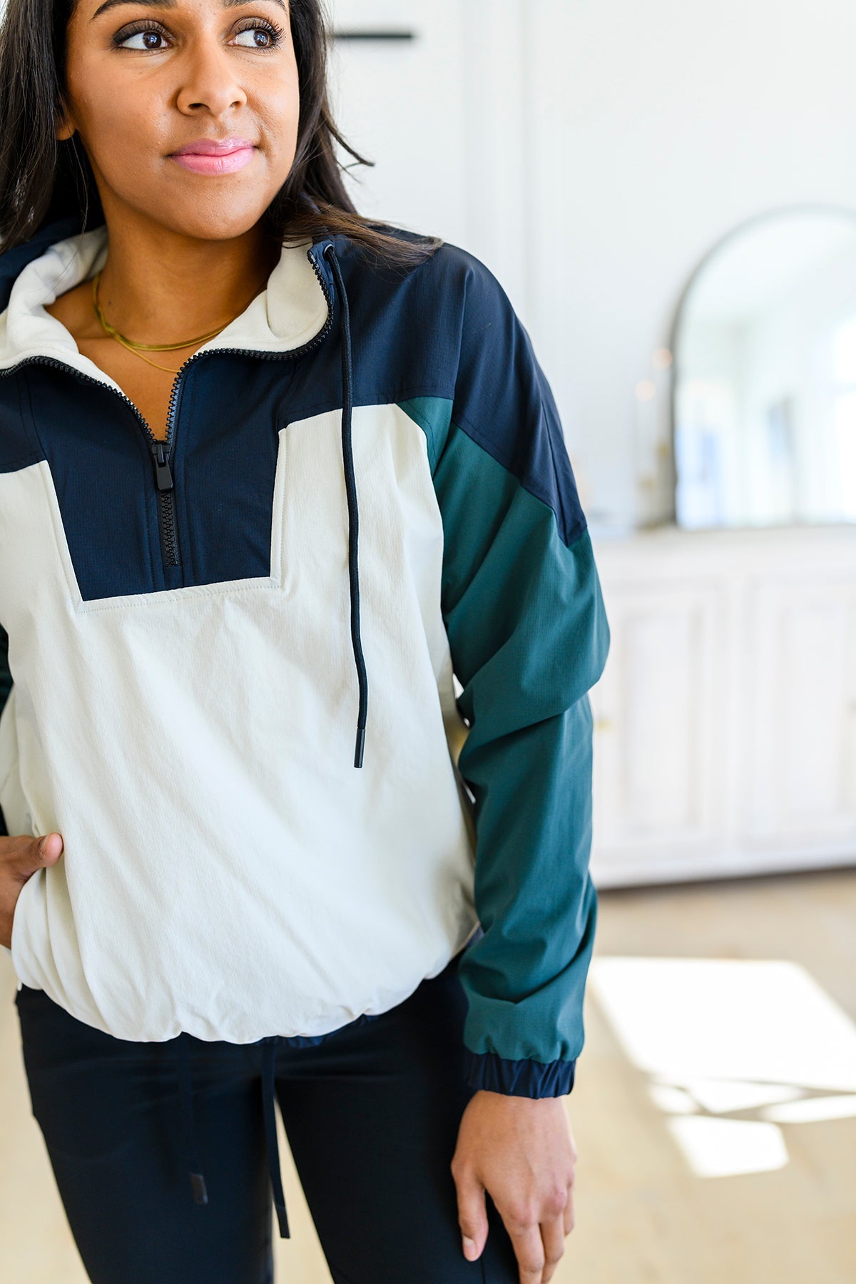 Dash Color Block 1/4 Zip Pullover Womens Southern Soul Collectives 