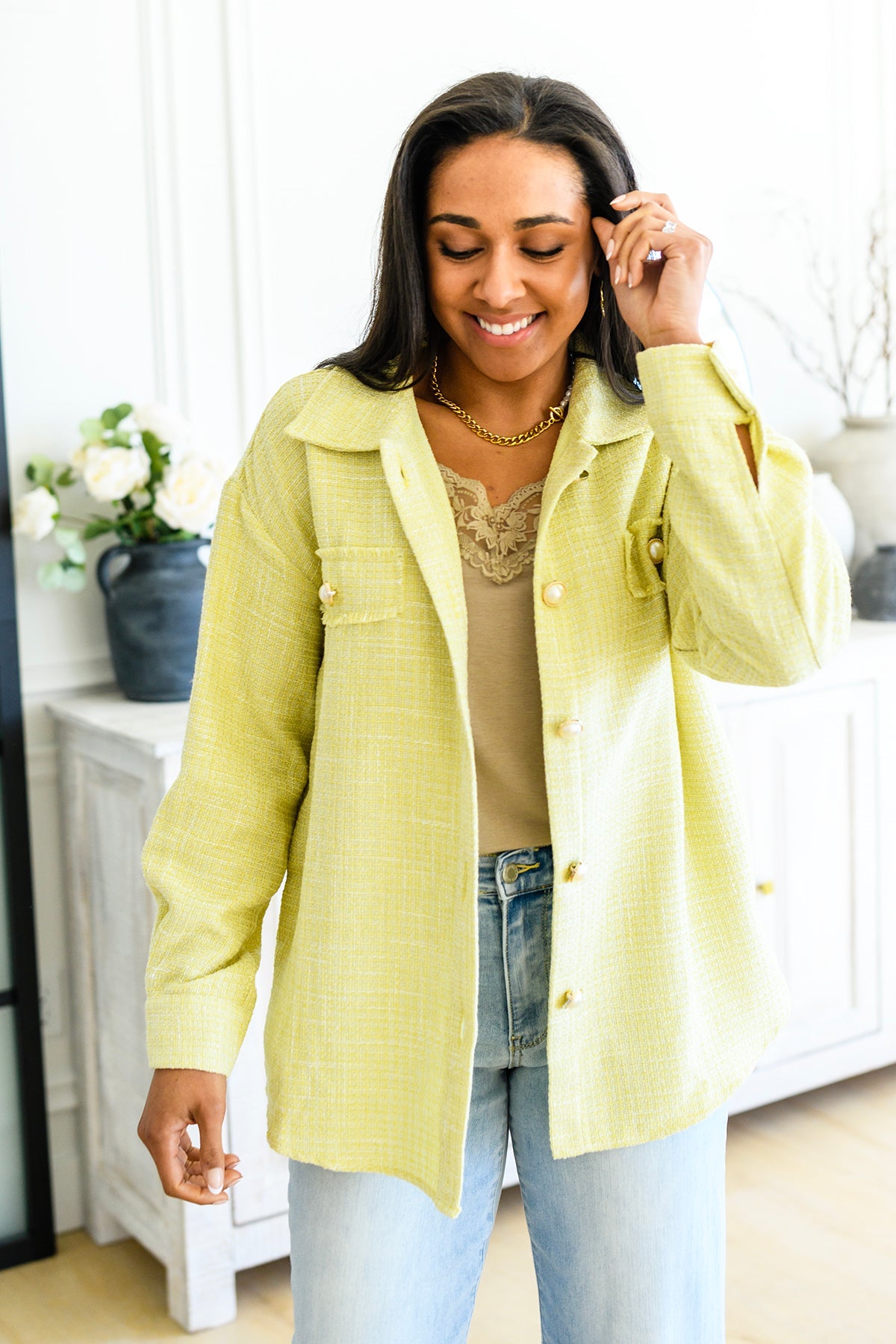 Daydreams Shacket in Yellow Womens Southern Soul Collectives 