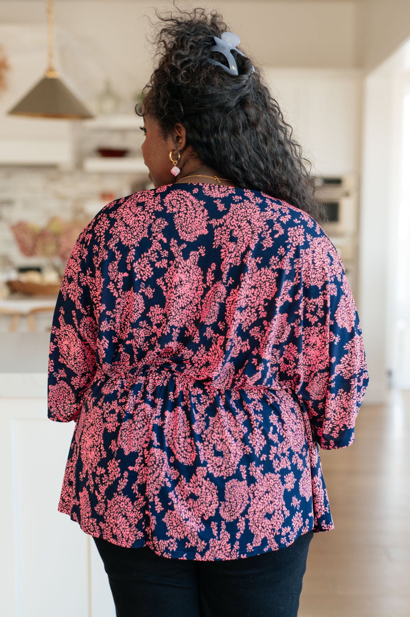 Dearest Dreamer Peplum Top in Pink Paisley Womens Southern Soul Collectives