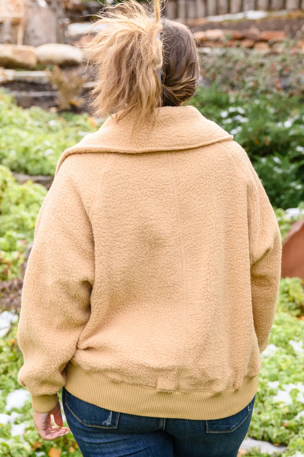 Don't Stress Oversized Collar Sherpa Jacket In Taupe Womens Southern Soul Collectives 