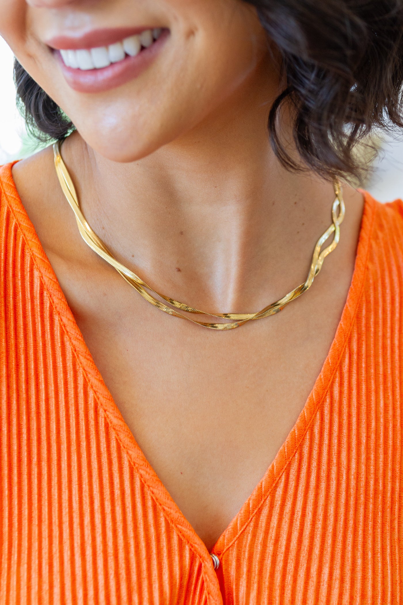 Don't Get it Twisted Herringbone Twist Necklace Womens Southern Soul Collectives 
