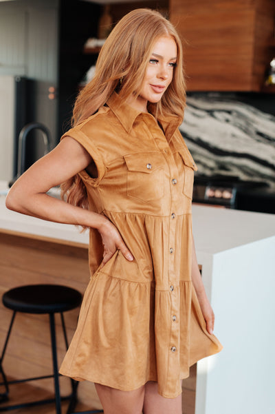 Don't Hang Up Faux Suede Shirt Dress Womens Southern Soul Collectives