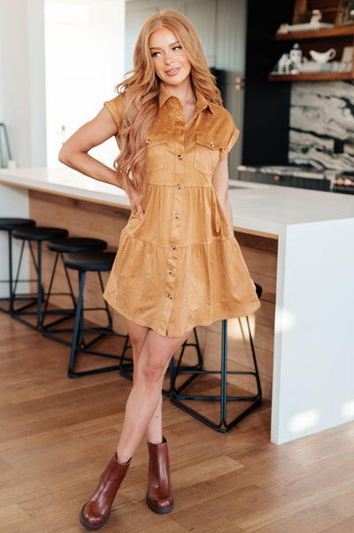Don't Hang Up Faux Suede Shirt Dress Womens Southern Soul Collectives